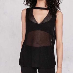 Black mesh netted cutout tank from urban Outfitter